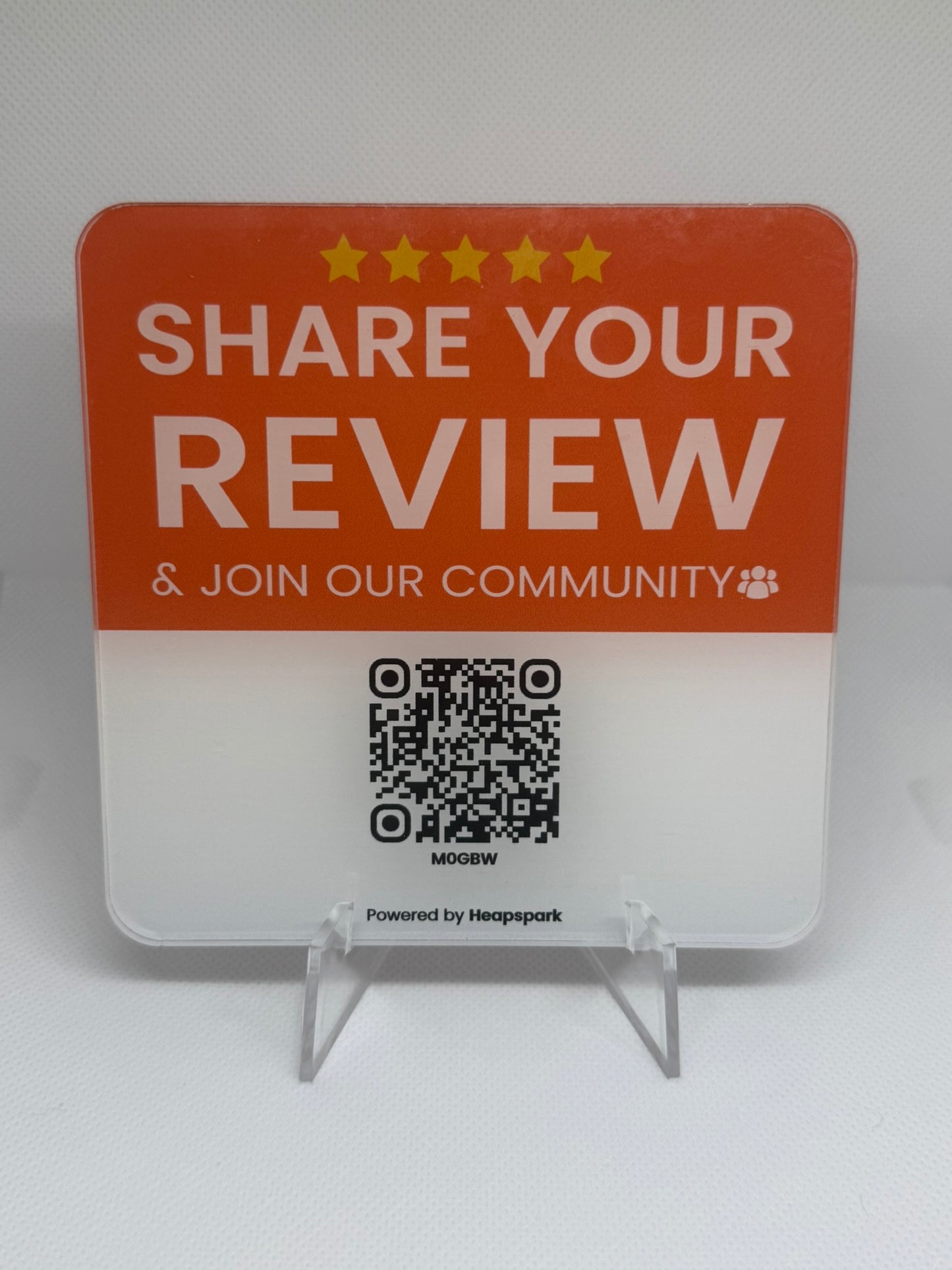 HEAPSPARK REVIEW PLATE (QR CODE ONLY)